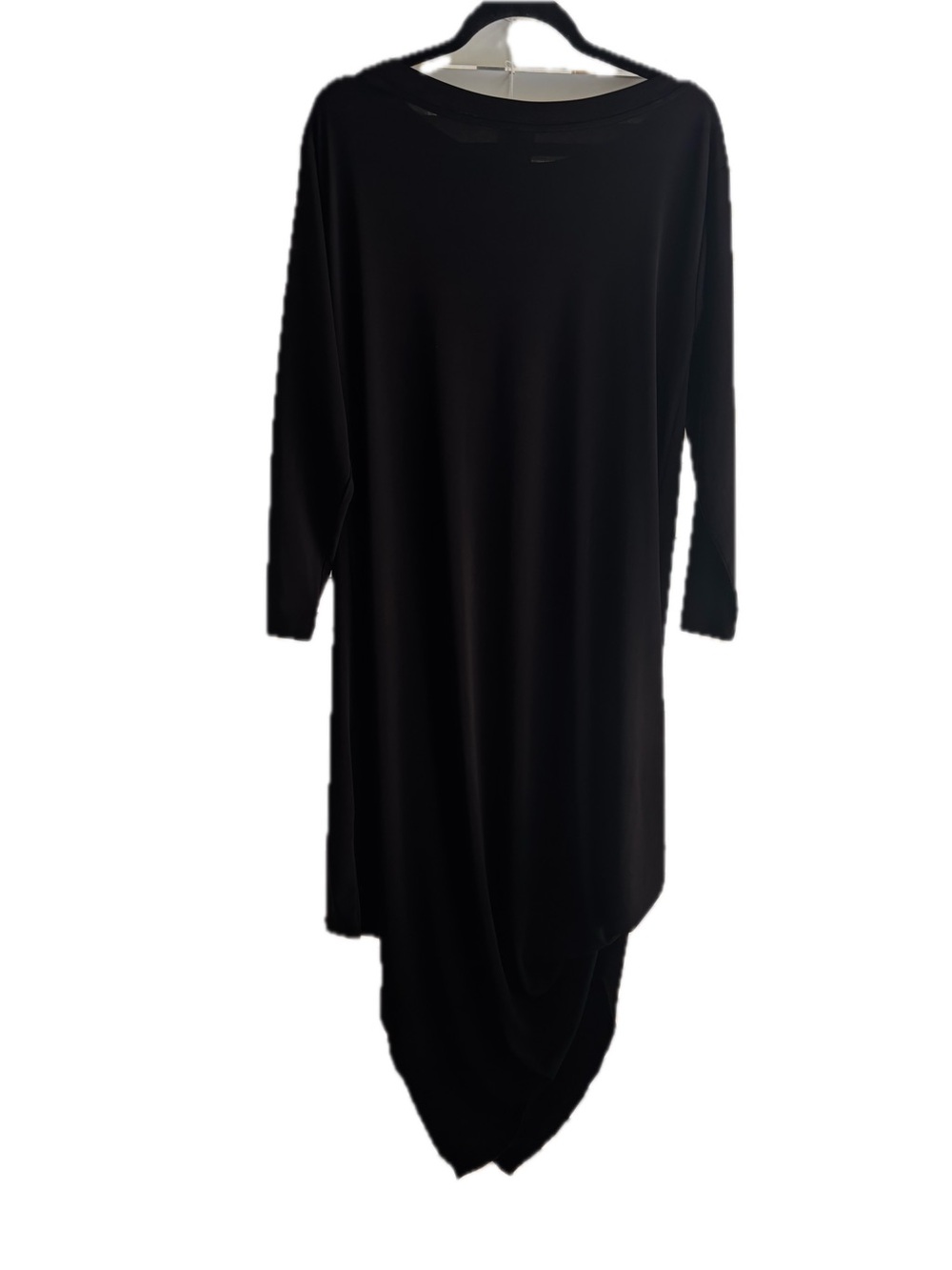 Planet by Lauren G - Asymmetrical Black Long-Sleeve Dress